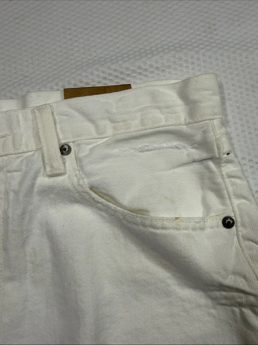 NWT Polo Ralph Lauren White Denim Raw-Hem Crosby Shorts Size 29